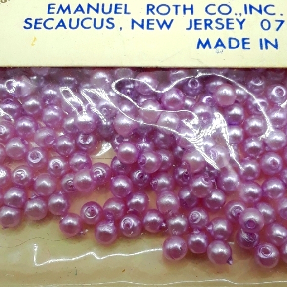Vintage B-Jeweled Mini Beads Roth Co. 6 Paks Made in Japan - Picture 3 of 6